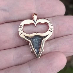 Odin Protection Pendant -The Viking Dragon Shop ad bronze odin mask protection pendant on hand back view