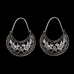 Silver Byzantine Dove Earrings