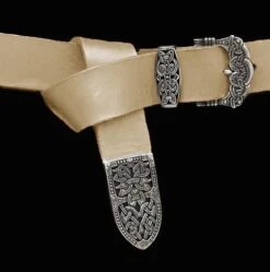 High Status Leather Viking Belt With Silver Fittings -The Viking Dragon Shop ad gokstad belt silver natural 844649
