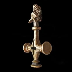 Large Icelandic Wolf Cross Hammer Replica Pendant -The Viking Dragon Shop ad large bronze icelandic wolf hammer side view