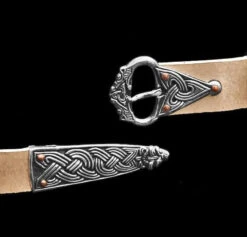 High Status Leather Viking Belt With Silver Fittings -The Viking Dragon Shop ad natural borre wolf belt silver