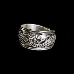 Silver Openwork Ringerike Viking Dragon Ring -The Viking Dragon Shop ad silver openwork viking dragon ring large