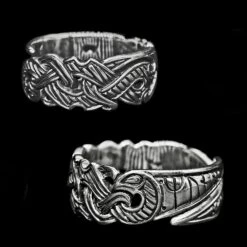 Silver Viking Raven Ring -The Viking Dragon Shop ad silver raven rune rings