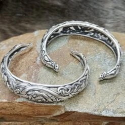 Silver Urnes Dragon Bracelet