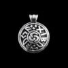 Silver Round Viking Luck Pendant