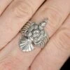 Silver Viking Raven Wing Ring