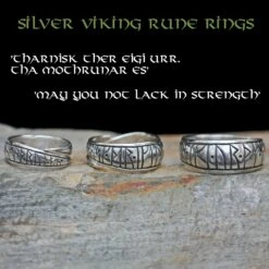Silver Viking Strength Rune Ring