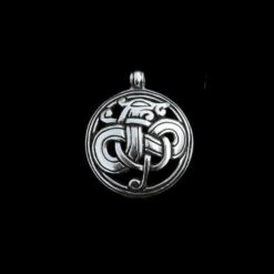 Round Urnes Dragon Pendant -The Viking Dragon Shop ad urnes dragon pendant silver 627445