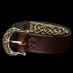 High Status Leather Viking Belt With Bronze Fittings -The Viking Dragon Shop ad viking belt with bronze urnes fittings