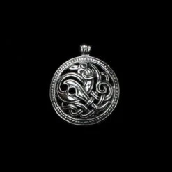 Jelling Dragon Pendant -The Viking Dragon Shop ad134 jelling dragon pendant silver