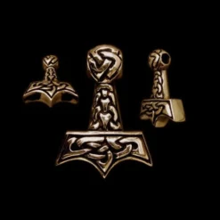 Knotwork Thors Hammer Pendant -The Viking Dragon Shop ad2 knotwork thors hammer bronze 124292