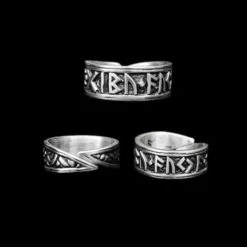 Silver Viking Luck Rune Ring -The Viking Dragon Shop ad27 rune ring silver