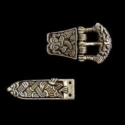 High Status Leather Viking Belt With Bronze Fittings -The Viking Dragon Shop ad35 bronze belt set 882565