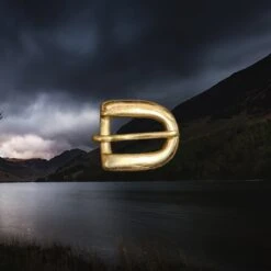 Solid Brass D-Buckle For Reenactment Belts -The Viking Dragon Shop ba 12mm wide brass buckle