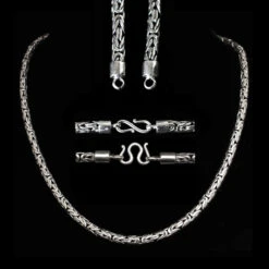 5mm Silver King Chain Necklace With Loop Heads