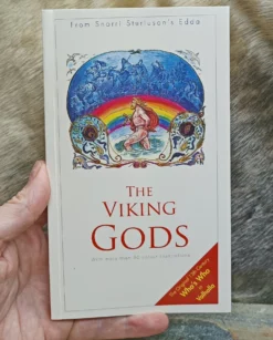 The Viking Gods Book - From Snorri Sturluson's Edda -The Viking Dragon Shop bk the viking gods book in hand 329238