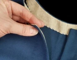 Handmade Mens Wool Viking Tunic -The Viking Dragon Shop blue wool tunic collar thickness