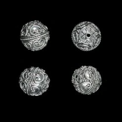 Silver Viking Bead From Visby - Curly