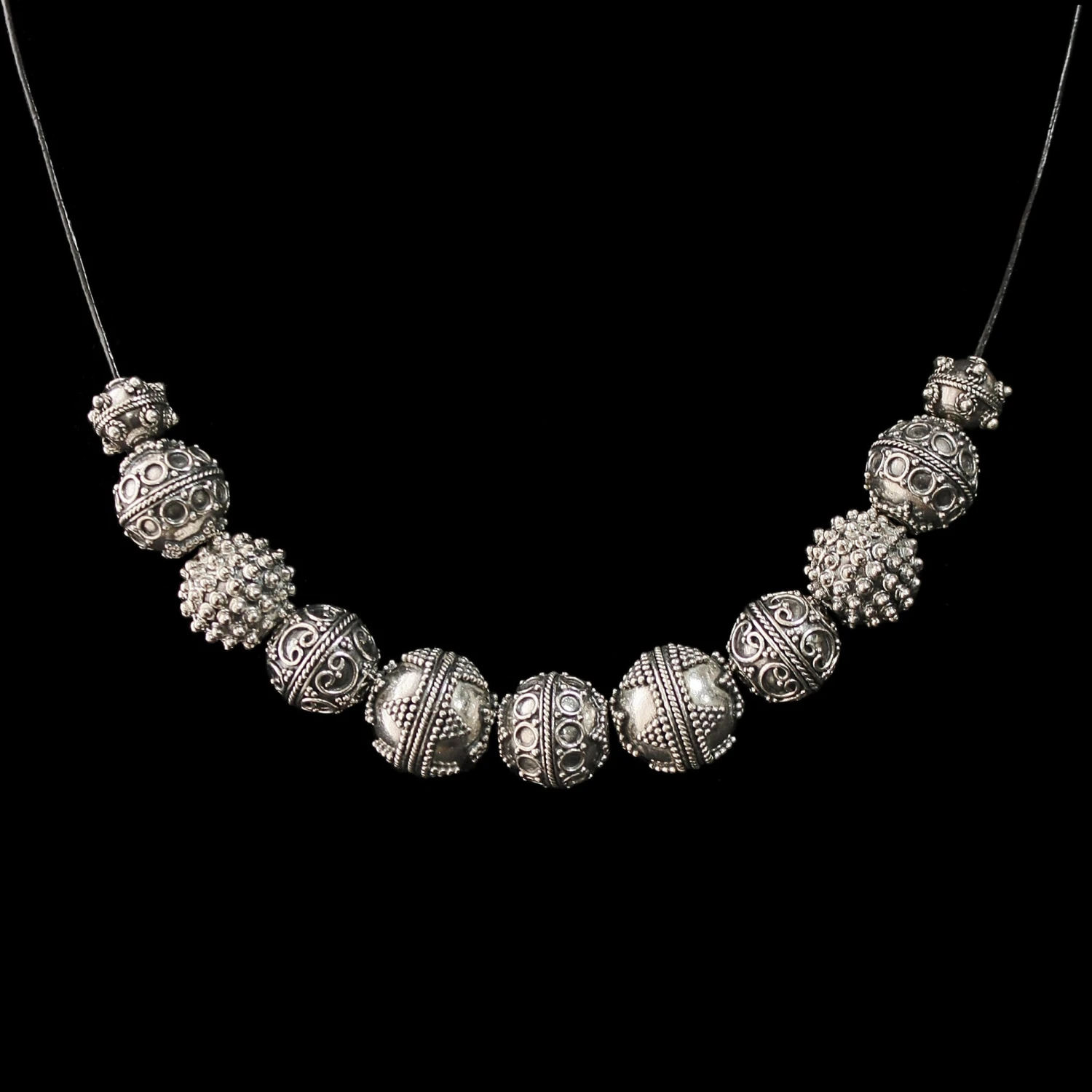 Silver Viking Bead From Visby - Small Knobbly 2 Silver Viking Bead From Visby - Small Knobbly - Image 2