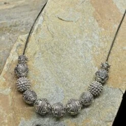 Silver Viking Bead From Visby - Triangles Circles -The Viking Dragon Shop bs silver visby beads on rock 8882b1da f9ea 4f71 93a2 0d33a99689b4