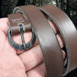 Hand-Forged Iron Viking / Medieval Buckle - 20mm (0.75 Inch) 9 Hand-Forged Iron Viking / Medieval Buckle - 20mm (0.75 Inch) -The Viking Dragon Shop bt 19mm wide brown leather belt with iron viking buckle on hand
