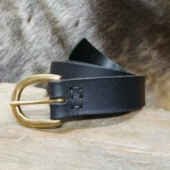 Leather Viking Belt With Brass Buckle -The Viking Dragon Shop bt 32mm black leather belt with brass buckle