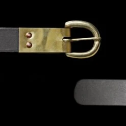 Custom Made 25mm (1 Inch) Wide Leather Viking Belt With Brass Buckle -The Viking Dragon Shop bt custom black leather viking belt plain brass buckle brass buckle plate