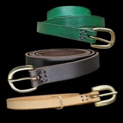 Leather Viking Belt With Brass Buckle