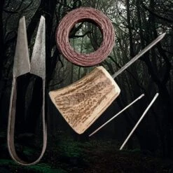 Leather Viking Sewing Kit With Antler Awl -The Viking Dragon Shop bt leather sewing kit with antler handled awl and iron snips other example