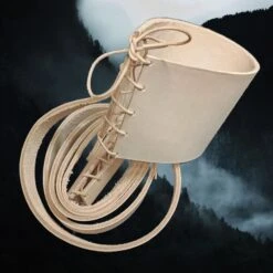 Handmade Leather Shoulder Strap For Viking Drinking / Blowing Horn -The Viking Dragon Shop bt natural veg tan leather shoulder strap