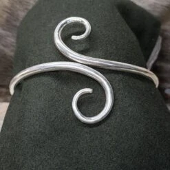 Hand Forged Silver Viking Arm Ring / Arm Band