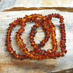 Polished Amber Chip Bracelet -The Viking Dragon Shop eg polished amber chip bracelets on rock