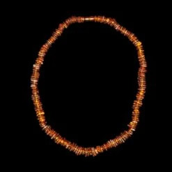 Polished Amber Chip Necklace -The Viking Dragon Shop eg polished amber chip necklace dark