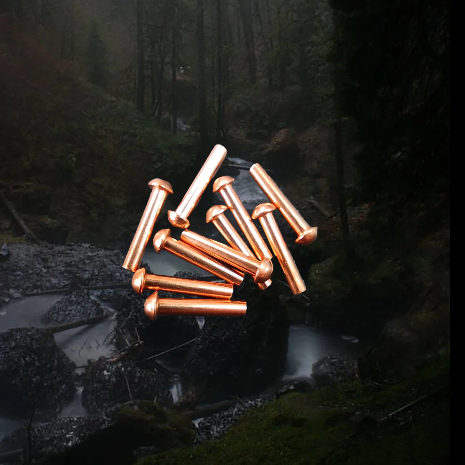 Dome Head Copper Rivets - 3/32 Inch X 1/2 Inch 2 Dome Head Copper Rivets - 3/32 Inch X 1/2 Inch - Image 2