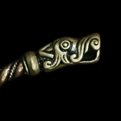 Bronze Twisted Gotland Dragon Neck Torc -The Viking Dragon Shop gb bronze gotland dragon head