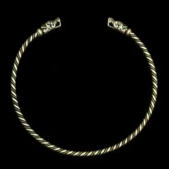 Bronze Twisted Gotland Dragon Neck Torc -The Viking Dragon Shop gb bronze twisted neck torque gotland dragon heads