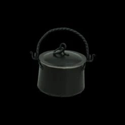 Hand-Forged Steel Cauldron With Cast Iron Handle -The Viking Dragon Shop gl small iron cauldron with lid