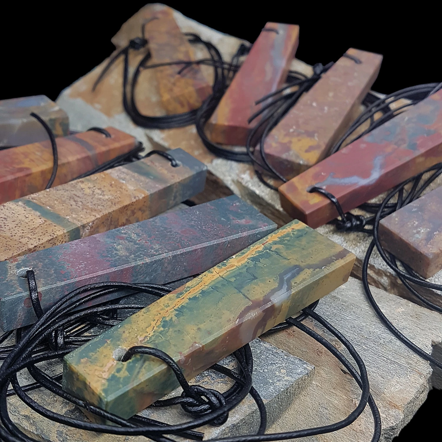 Banded Jasper Viking Whetstone Pendant 1 Banded Jasper Viking Whetstone Pendant