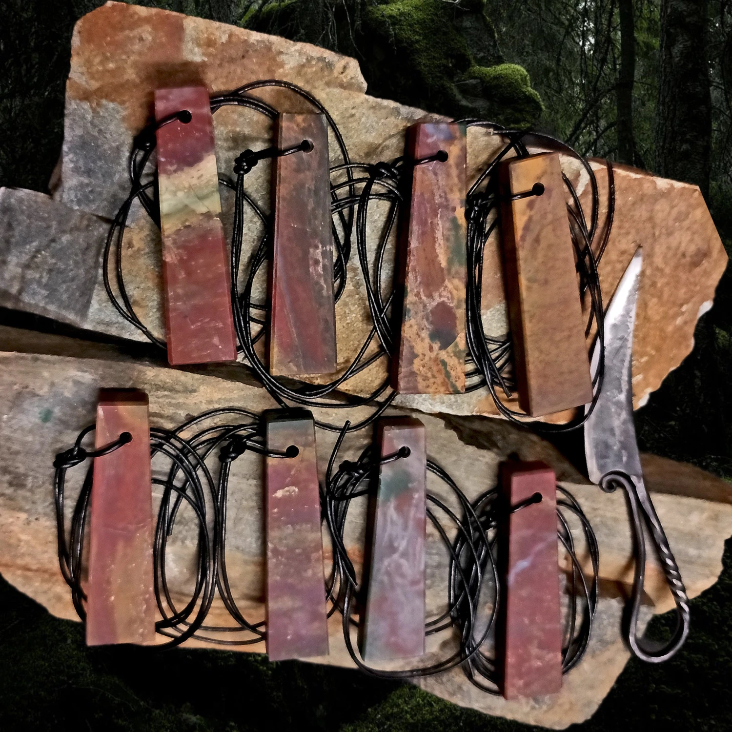 Banded Jasper Viking Whetstone Pendant 2 Banded Jasper Viking Whetstone Pendant - Image 2