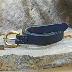 Leather Viking Belt With Brass Buckle -The Viking Dragon Shop kr 19mm blue viking belt