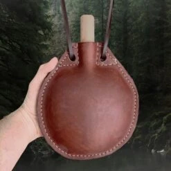 Large Handmade Leather Water Bottle