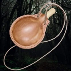 Medium Handmade Leather Water Bottle -The Viking Dragon Shop lo medium leather water bottle with strap