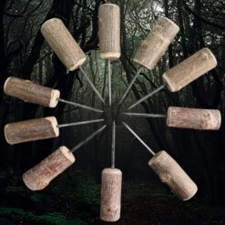 Awl With Birch Wood Handle -The Viking Dragon Shop ms birch wood awls in a circle