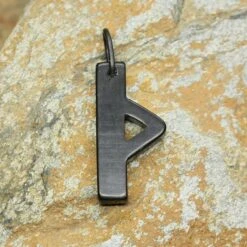 Black Horn Futhark Rune Pendant -The Viking Dragon Shop ms black horn rune pendant thurisaz