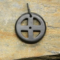 Black Horn Sun Cross Odin Pendant