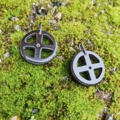 Black Horn Sun Cross Odin Pendant -The Viking Dragon Shop ms black horn sun crosses on moss