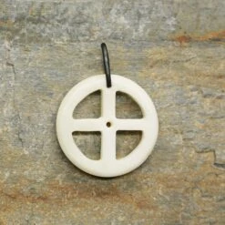 Bone Sun Cross Odin Pendant