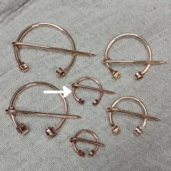 Bronze Clothes Pin / Cloak Pin / Fibula -The Viking Dragon Shop mw bronze viking clothes pins 25mm