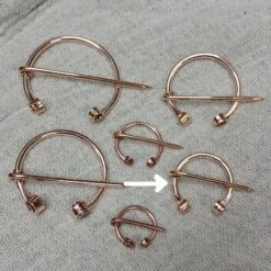 Bronze Clothes Pin / Cloak Pin / Fibula -The Viking Dragon Shop mw bronze viking clothes pins 30mm