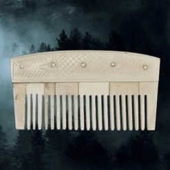 Decorated Bone Viking Comb -The Viking Dragon Shop nc decorated bone comb with rivets